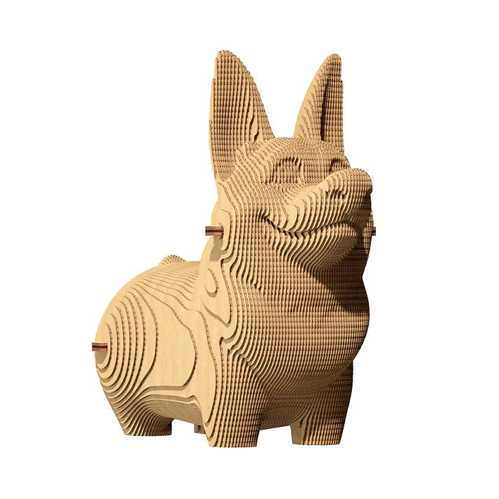 Puzzle 3D Corgi – Sculpture en Carton Recyclé CARTONIC Cartonic