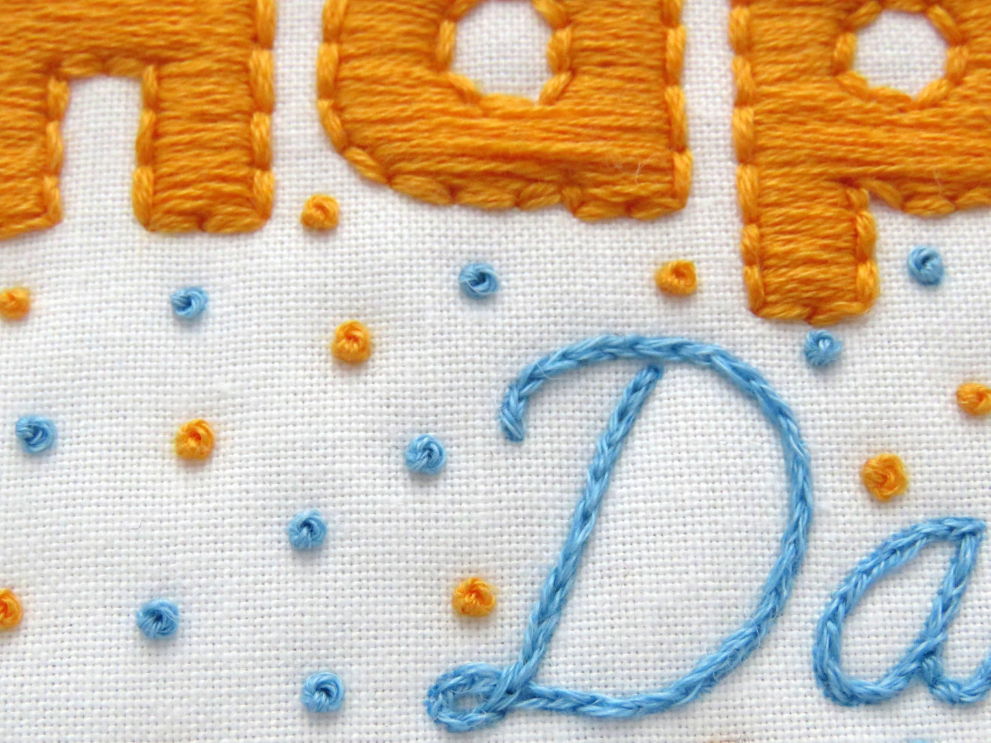 Kit de broderie à la main Happy Days Hoop Art Oh Sew Bootiful