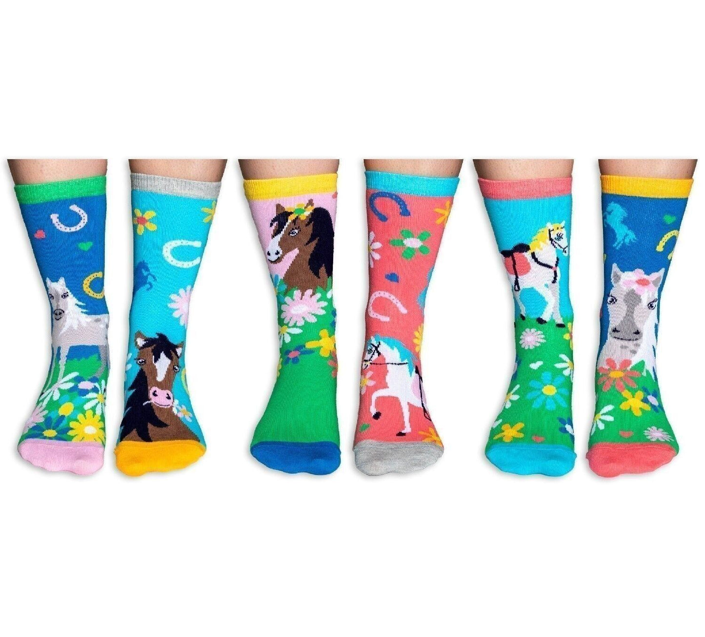 Coffret Chaussettes Cheval – 6 Impaires Dépareillées Fun | United Oddsocks Étourdi United Oddsocks