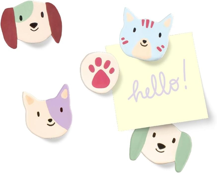 Jovi - DIY Air Dry Magnets | Kit créatif pour fabriquer 9 aimants en argile autodurcissante + peintures & outils Jovi