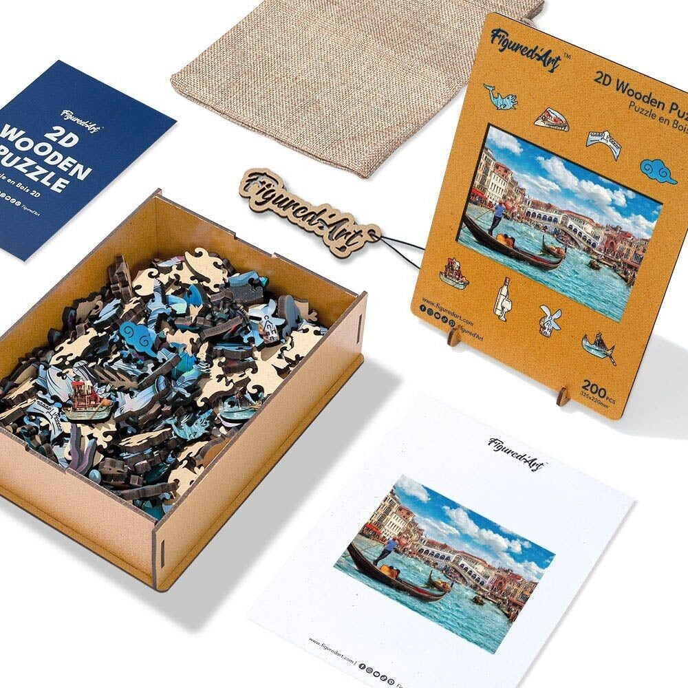 Puzzle en Bois Adulte - Le Canal de Venise Figured'art