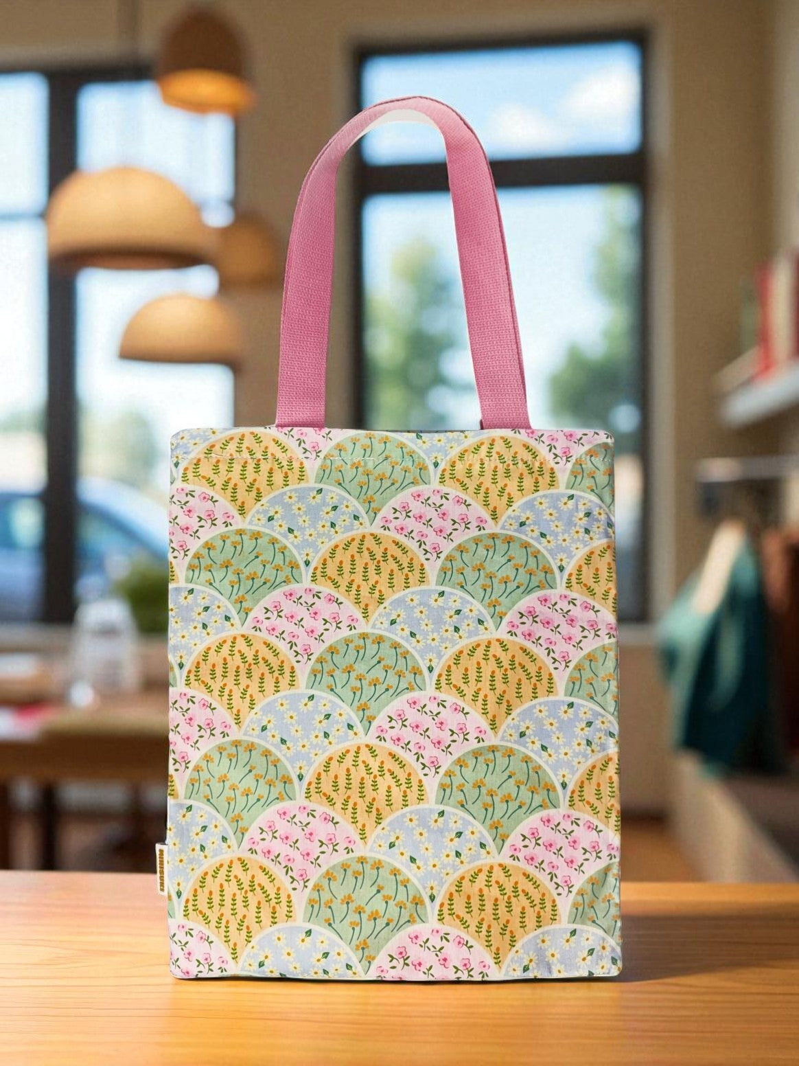 Sac Jardin d’Éventails Japon – Tote Bag Coton avec Fermeture Élégant MINISUKI