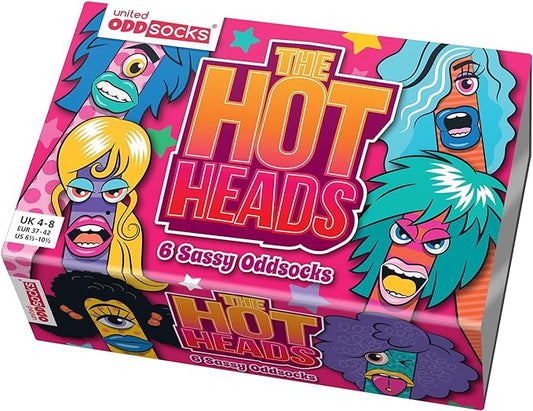 LES TÊTES CHAUDES | Coffret Cadeau 6 Chaussettes Impaires Colorées – United Oddsocks | Taille 37-42 United Oddsocks