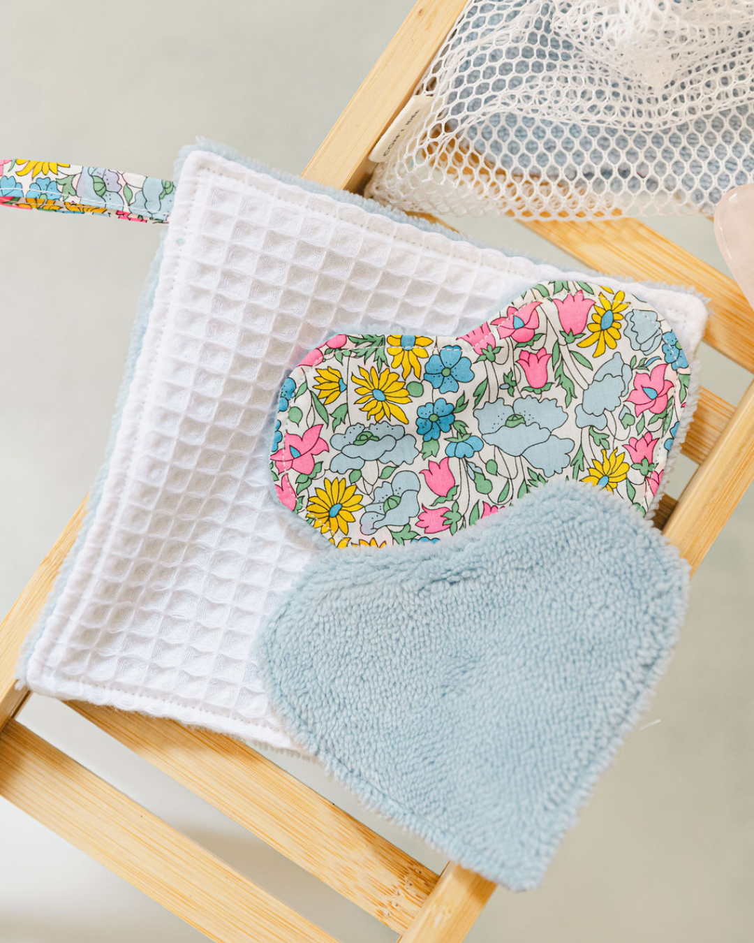 Kit Couture Lingettes Lavables CĆur & Filet AmĂ©lie â DIY ZĂ©ro DĂ©chet Liberty Com'1 IdĂ©e