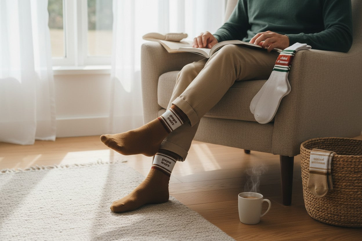 Coffret Trio Chaussettes Homme Fantaisie – Papa Ours / Chéri d’Amour / Monsieur (39/45) JOY!