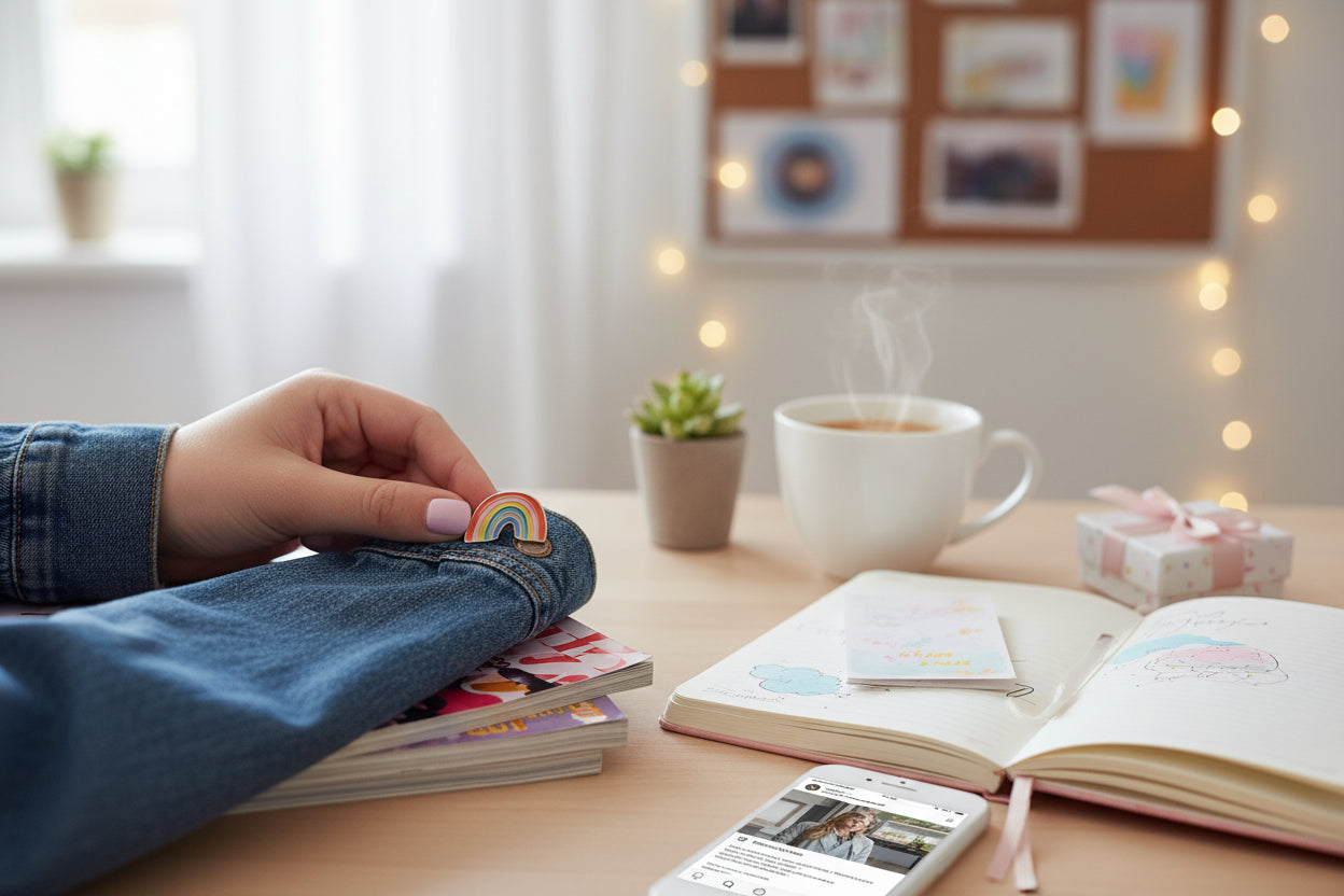 Broche Pin’s Rainbow Émaillé – Accessoire Coloré & Vintage LA PETITE EPICERIE