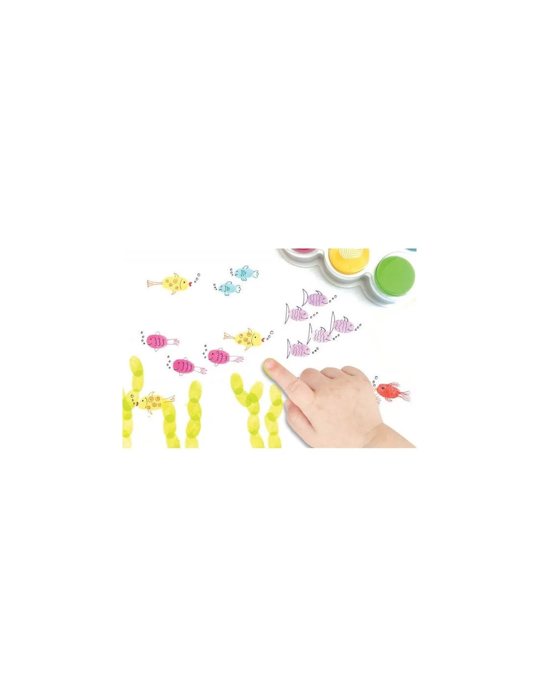 Pack 6 encreurs à doigt lavables – Activité sensorielle enfant 3 ans+ – CréaLign Créa lign