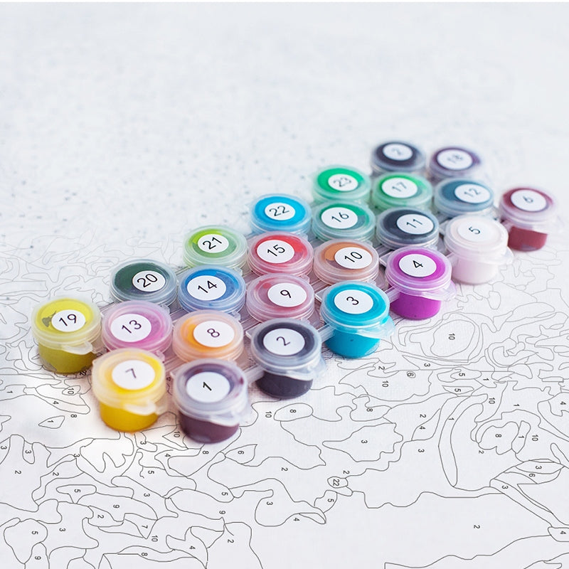 Peinture par numéros "Gin Tonic & Agrumes" | Toile tendue 20x30 cm JOY!