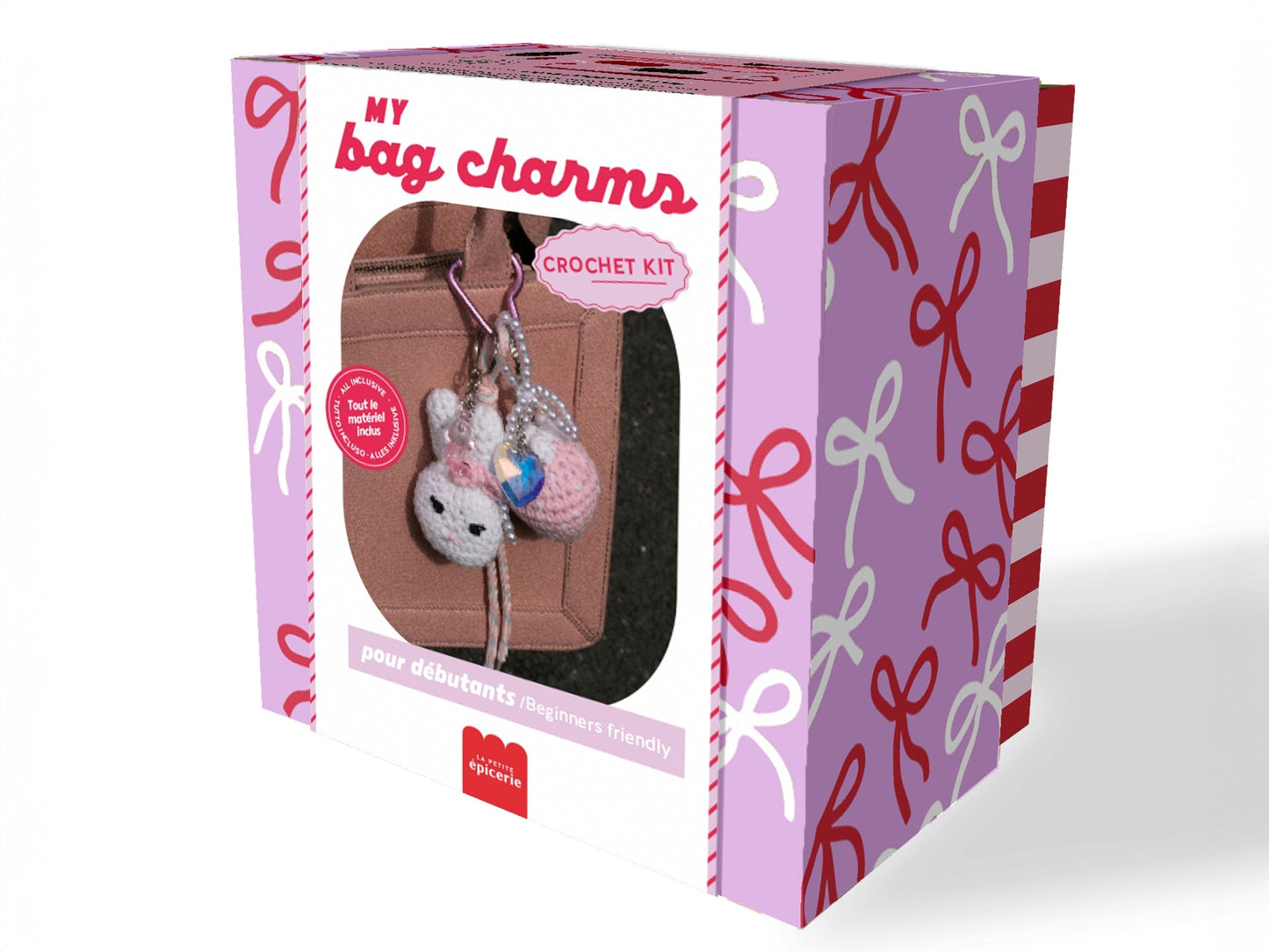 Kit Crochet Débutant – Bag Charms Glam Pink 💕 | DIY kawaii et girly | La Petite Épicerie LA PETITE EPICERIE