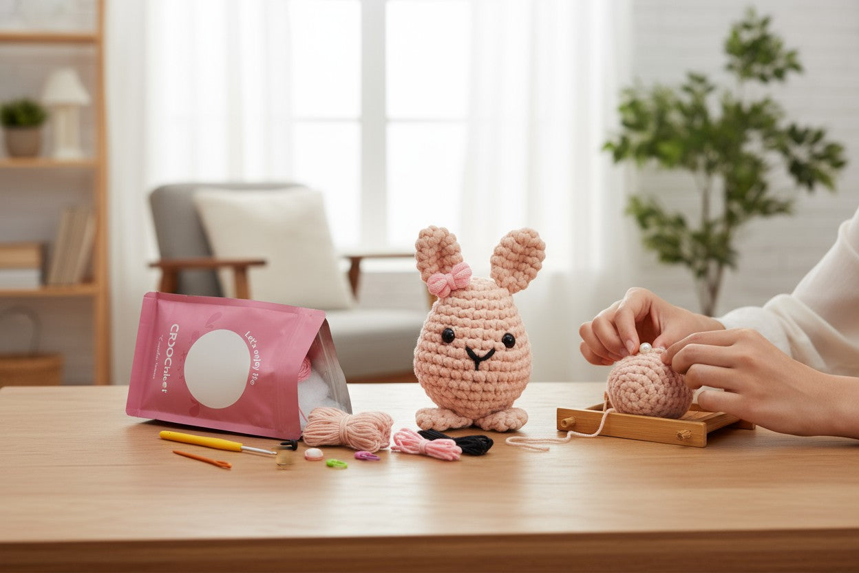 Kit Amigurumi Lapin Kawaï – Crochet DIY débutant avec notice Joy! JOY!