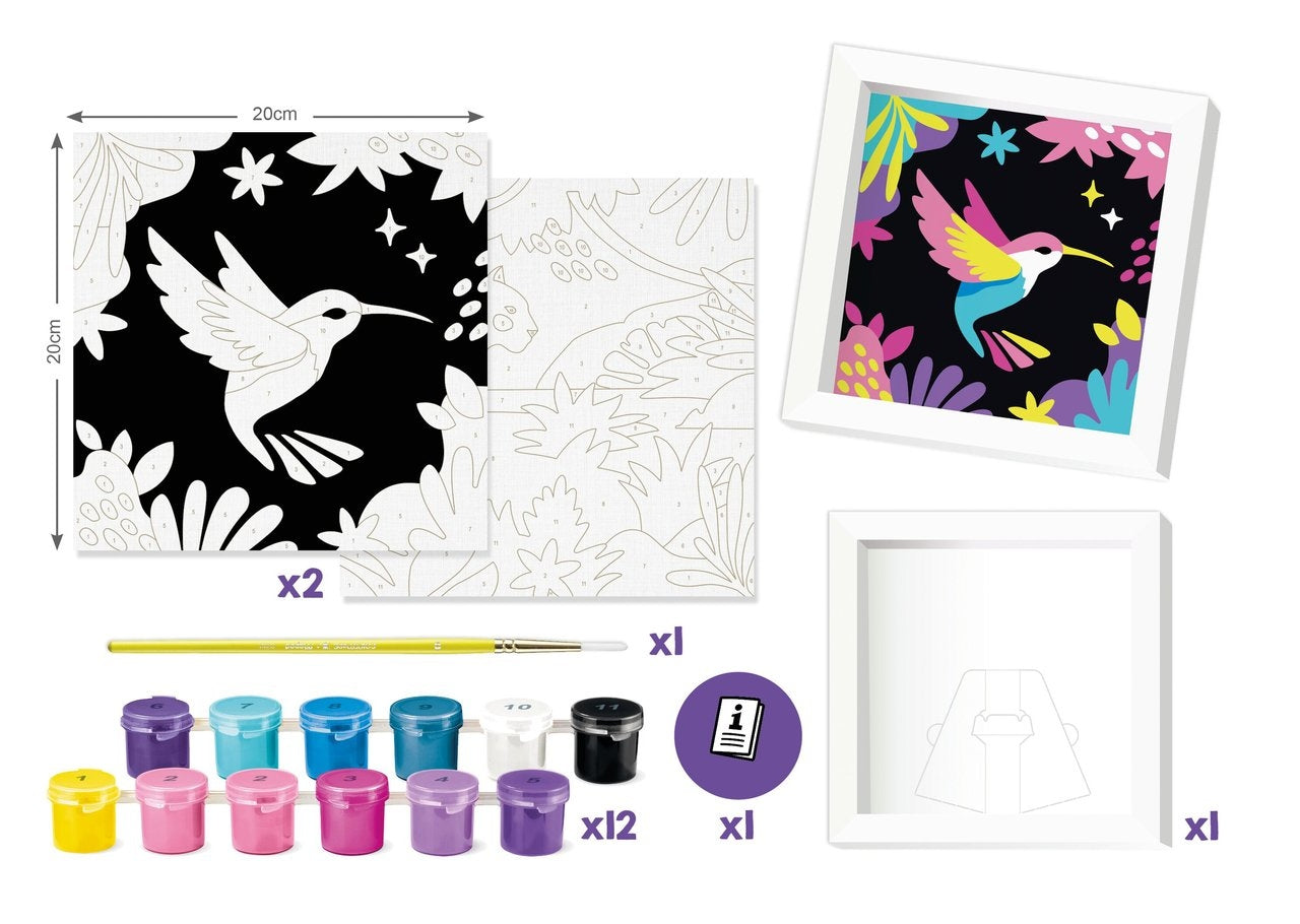 MAPED Creativ – Peinture au numéro Léopard & Oiseau – Kit créatif enfant Maped