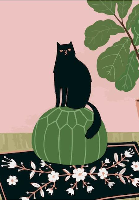 Peinture à Numéros sur Toile Tendue – Le Chat Noir (40 x 50 cm) 🐾🎨 JOY!