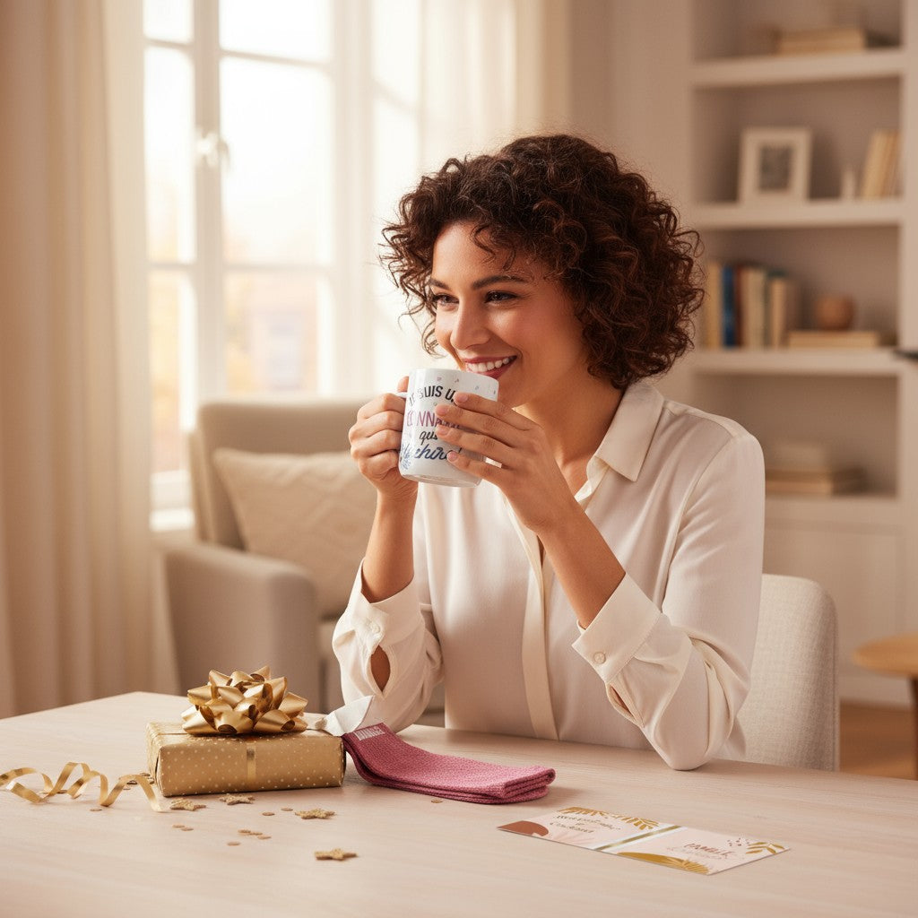 Coffret Mug Pailleté + Chaussettes Pailletées – Cadeau Fun (Plusieurs modèles) JOY!