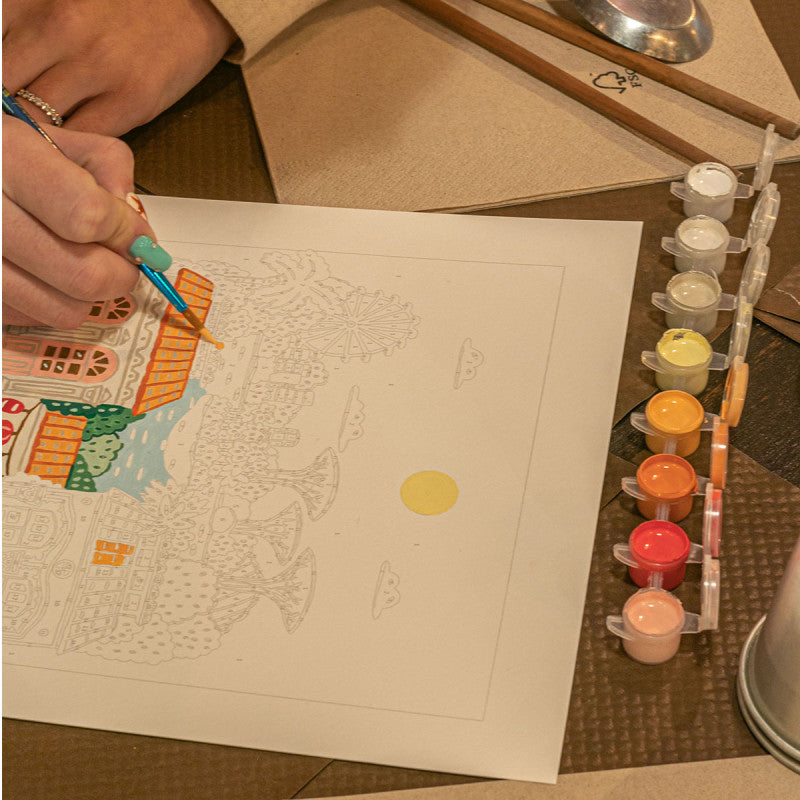 Coffret peinture au numéro - Singapore par Hoglet & Co LA PETITE EPICERIE