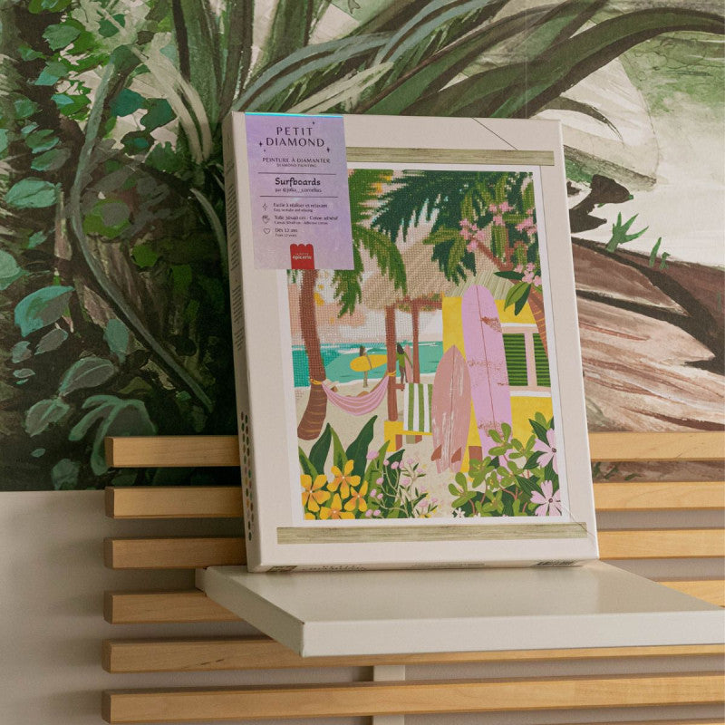 Coffret Petit Diamond - Diamond Painting Surfboards par Julia Cornelius LA PETITE EPICERIE