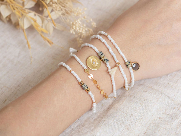 Kit DIY Bijouterie - Mon bracelet perlé multirang - Blanc LA PETITE EPICERIE