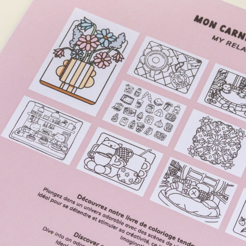 Kit DIY Home Déco – Carnet de Coloriage Détente (Kawaii & Mandala) + 8 feutres alcool | La Petite Épicerie LA PETITE EPICERIE