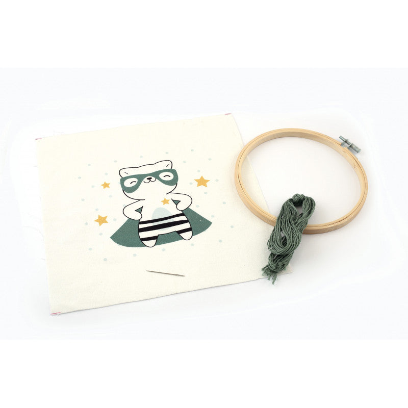 KIT BRODERIE PARTIELLE CHAT MASQUE GRAINE CREATIVE