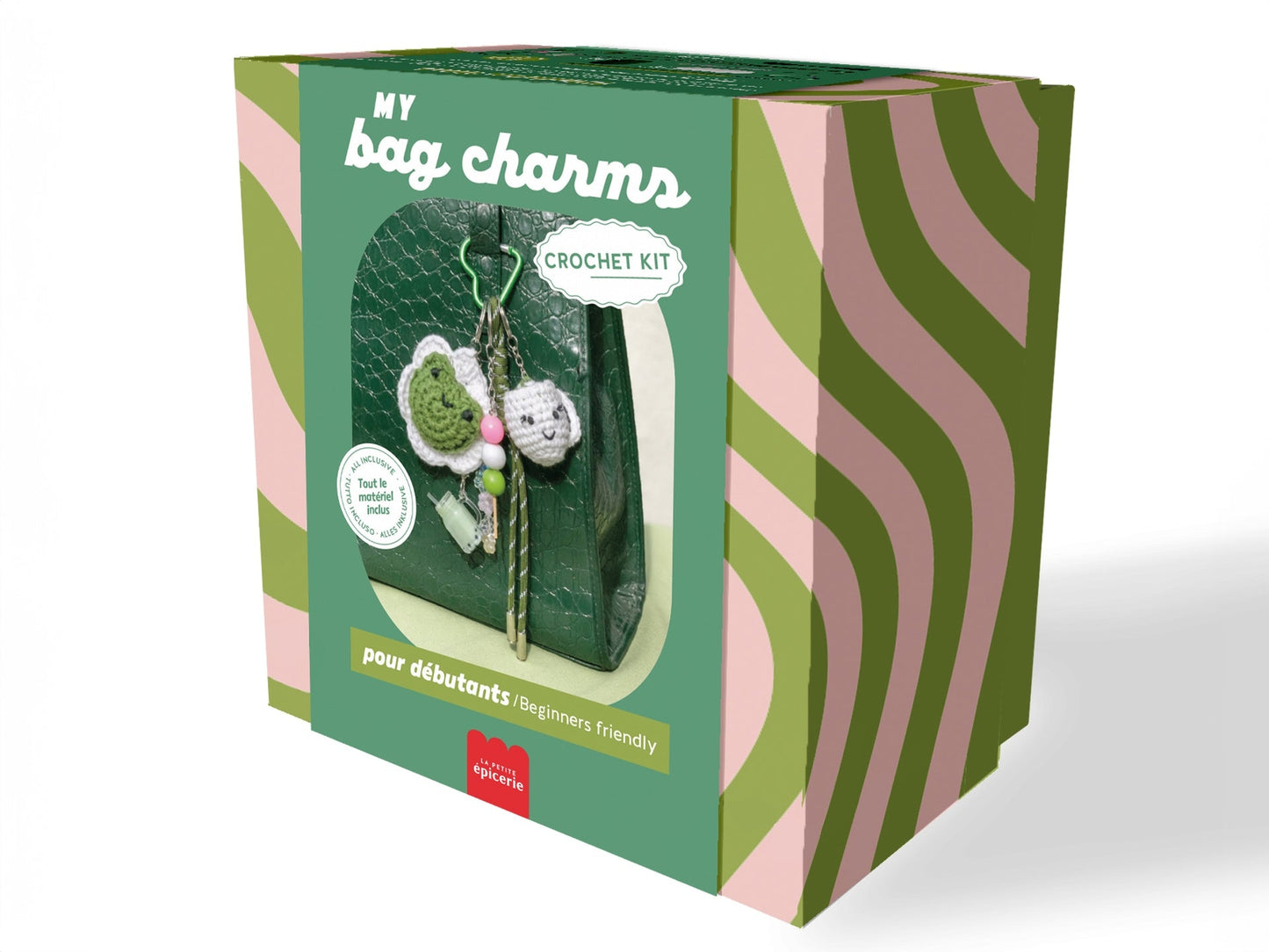 Kit Crochet Débutant – Bag Charms Matcha Club DIY zen & kawaii | La Petite Épicerie LA PETITE EPICERIE