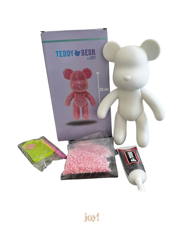 Kit complet Diamond Painting ourson rose clair avec outils