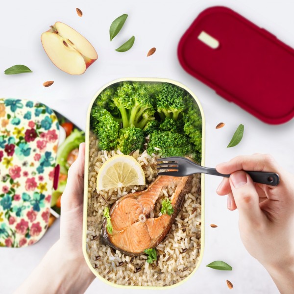 Lunch box imprimée Giverny 2 étages - 1200 ml Yoko Design