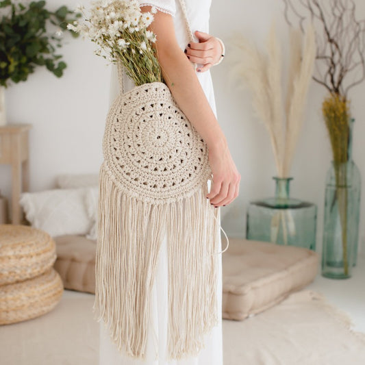 sac au crochet fait main macramé