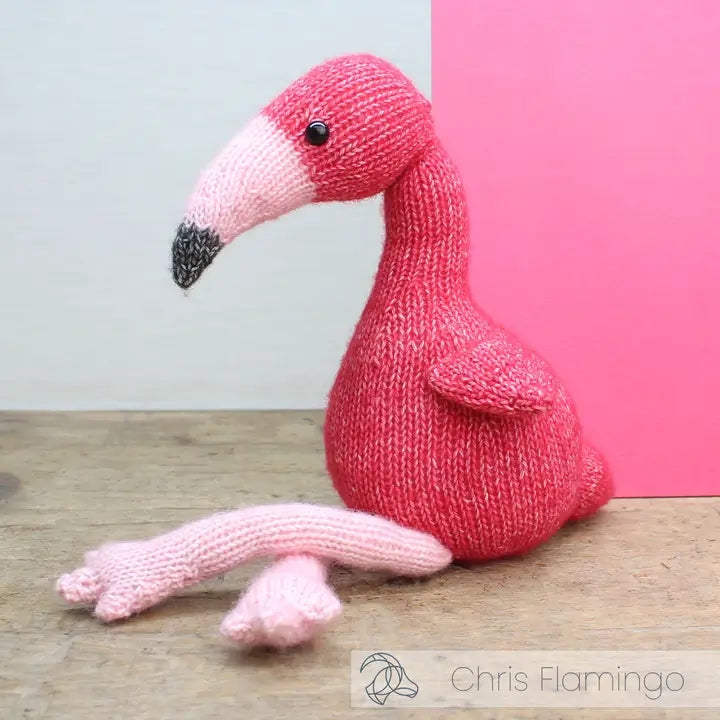 Kit Amigurumi de crochet DIY Chris Flamingo