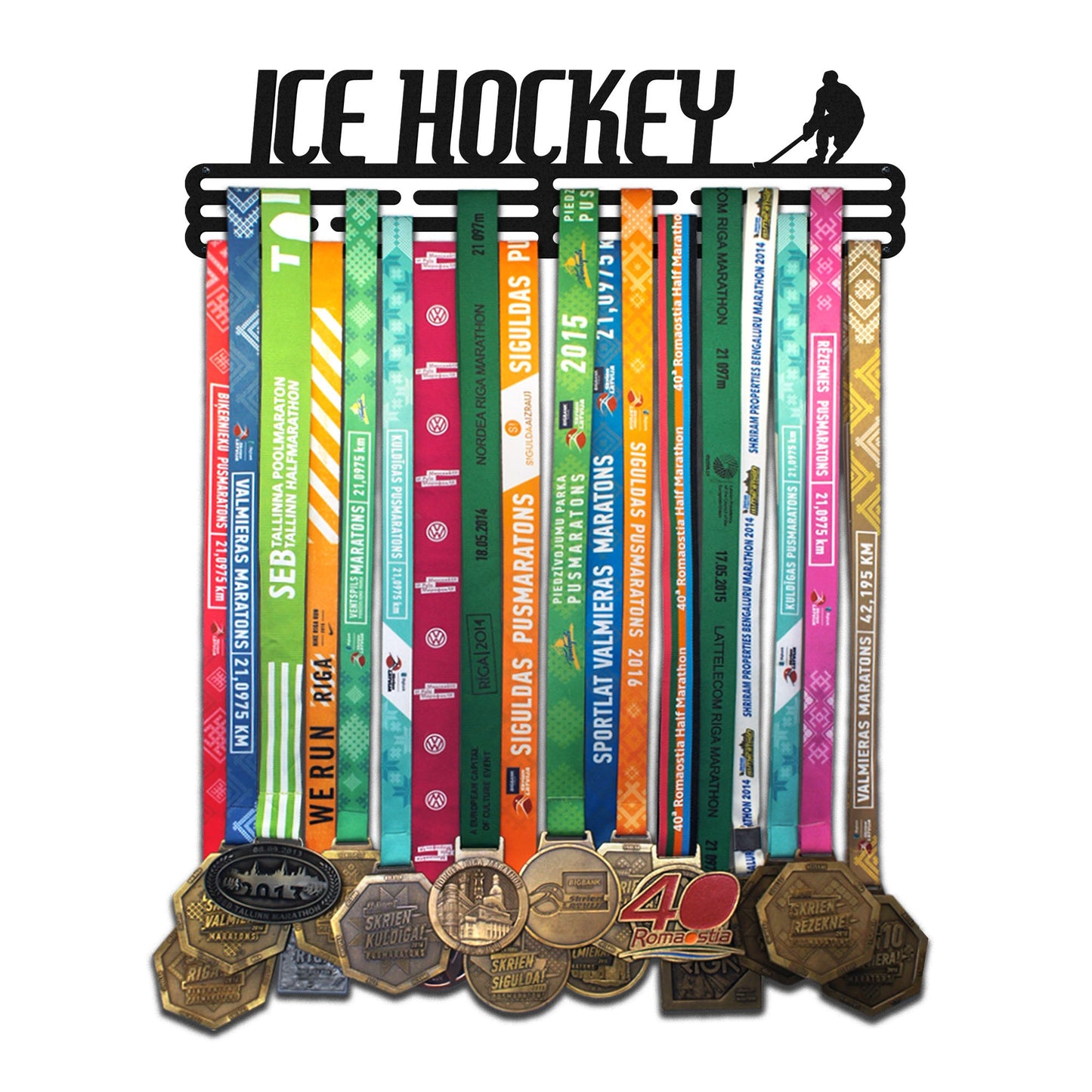 Porte-médailles ICE HOCKEY - Noir Mat - Grand United Medals