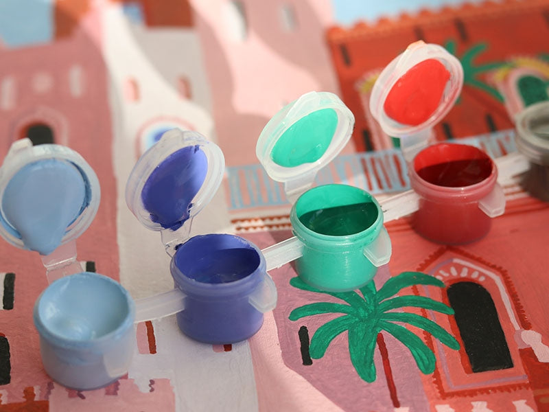 Coffret peinture au numéro – Petit Pinceau – Maroc par Mona Mai | La Petite Épicerie LA PETITE EPICERIE