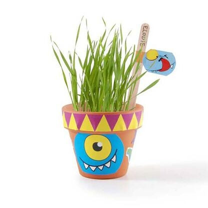 Coffret Anniversaire – 8 Petits Pots Monstres à Faire Pousser | Atelier Jardinage Enfant Radis et Capucine