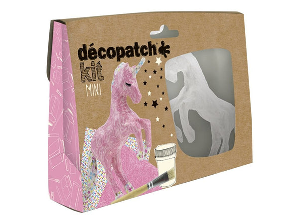Mini kit licorne Décopatch papier coloré
