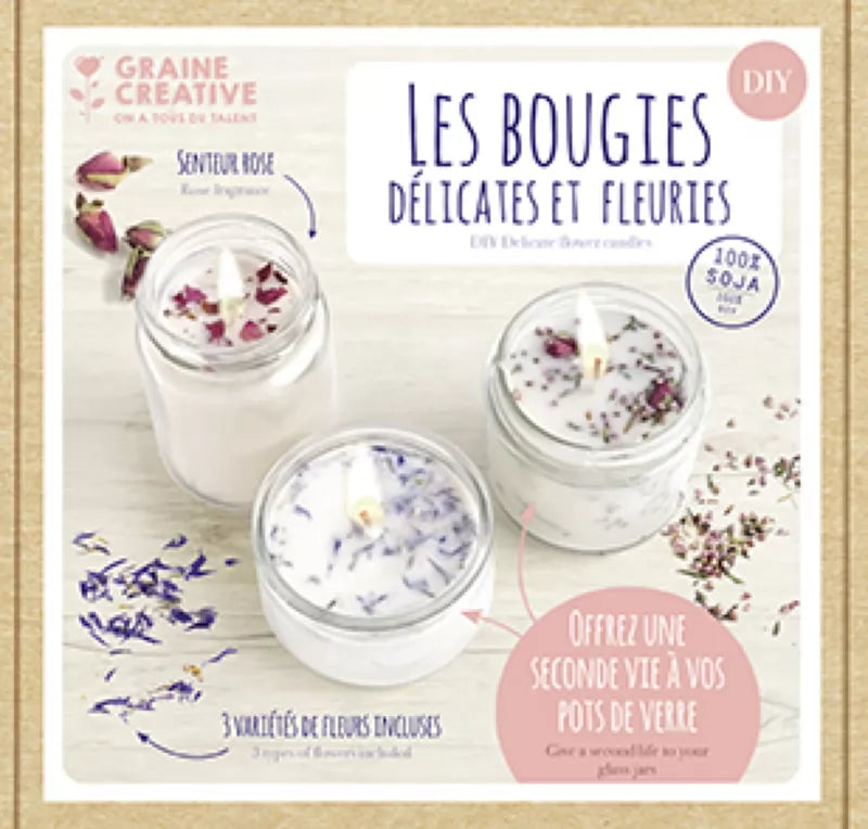 Kit DIY Bougies Fleuries Graine Créative