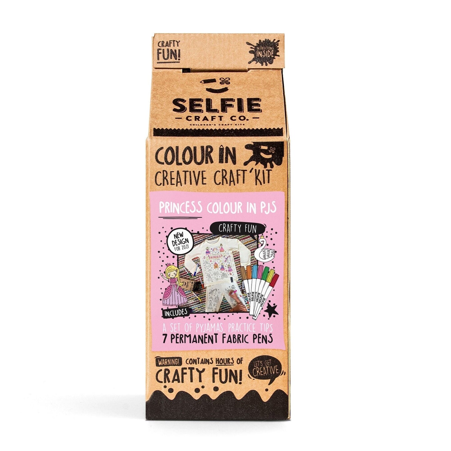 Pyjama à colorier aux couleurs de princesse Selfie Craft Co
