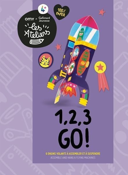 1, 2, 3 GO ! – Box créative 6 engins volants à assembler dès 6 ans | OMY x Gallimard les Ateliers OMY & Gallimard Jeunesse