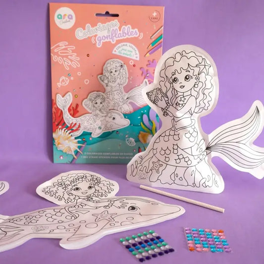 Inflatable coloring page - Créarts Mermaids