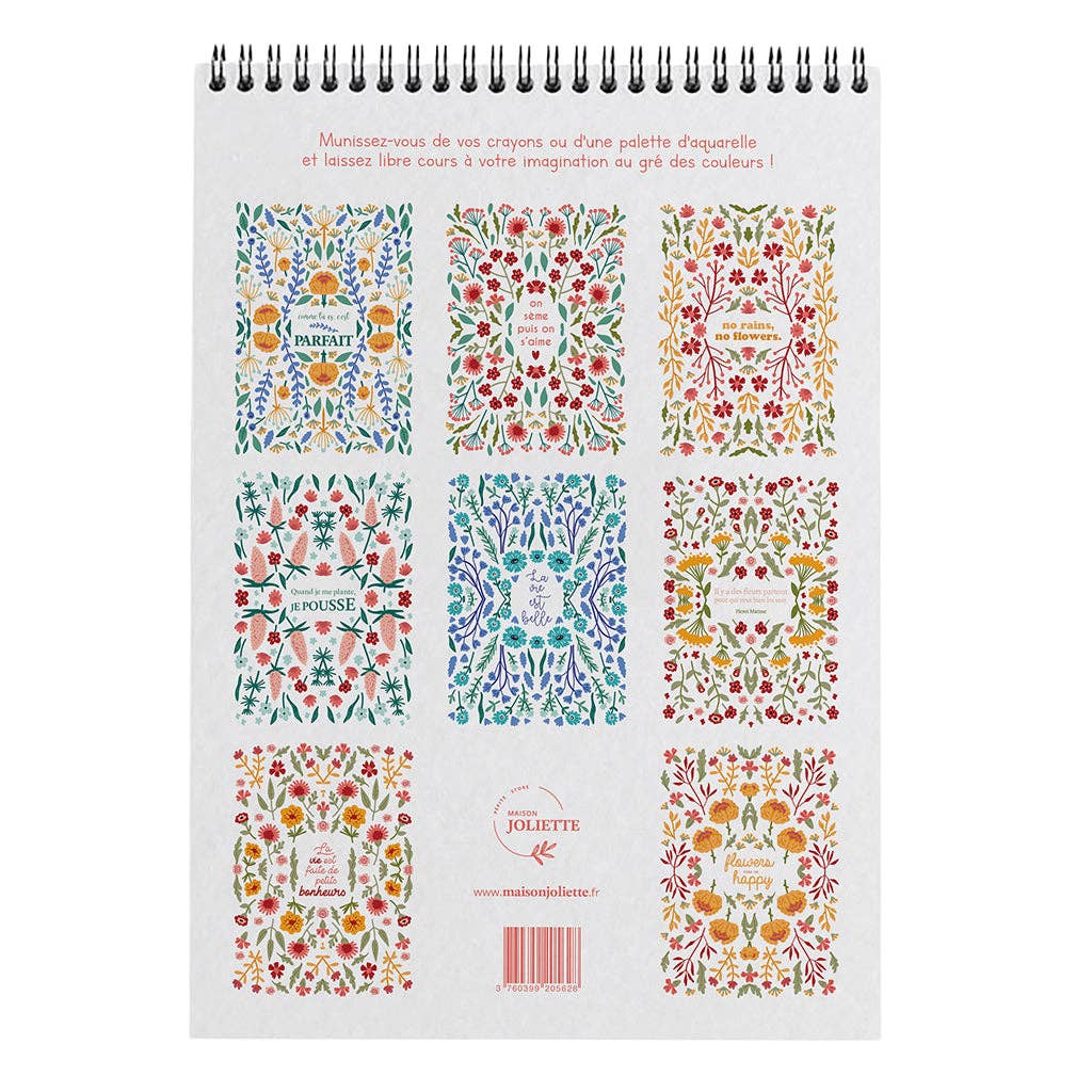 Carnet de coloriage A4 - Petits bonheurs Maison Joliette