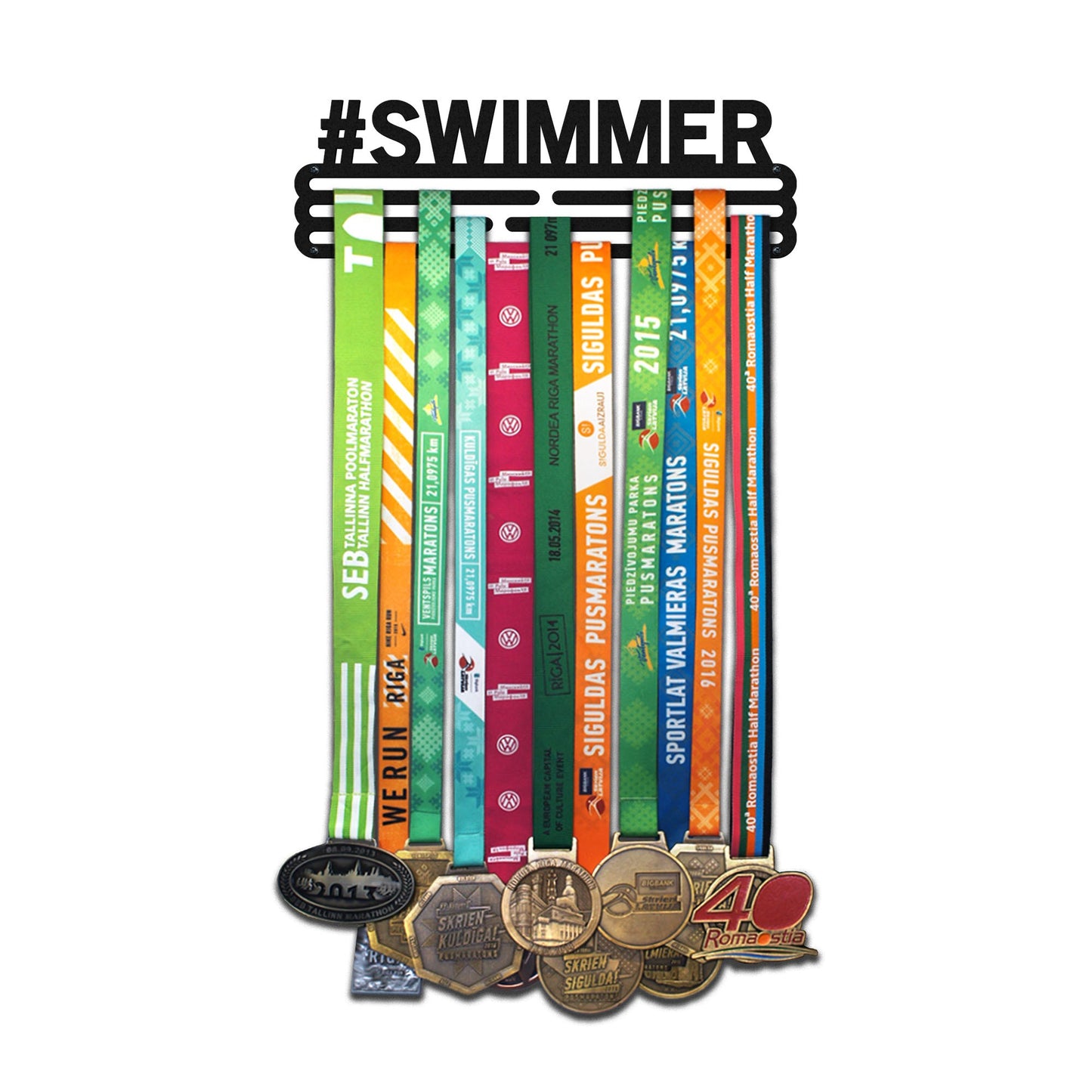 Porte-médaille SWIMMER - Noir Mat - Moyen United Medals