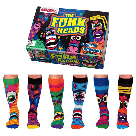 United Oddsocks Funk Heads, 6 Funkin Novelty Socks