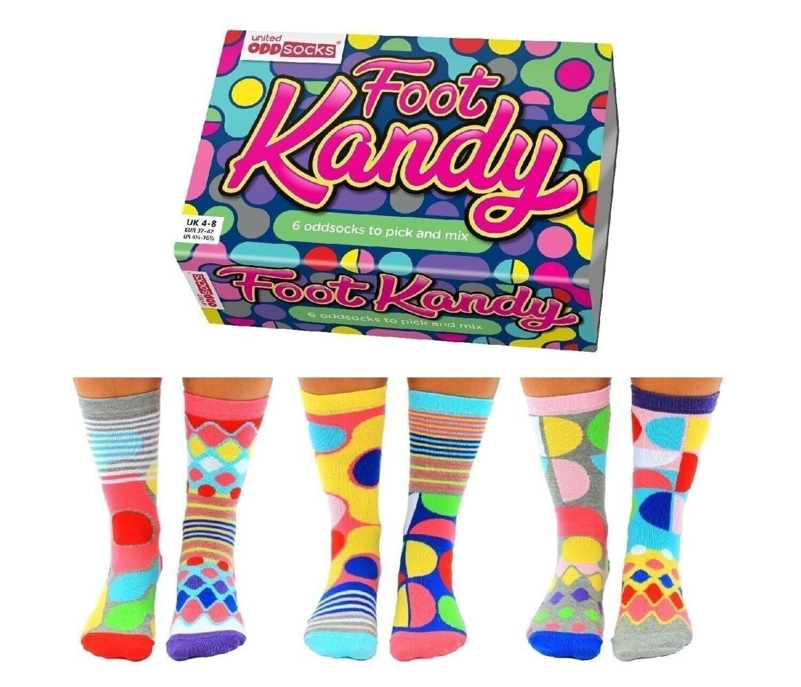 Coffret Chaussettes Dépareillées Colorées – 6 Paires Fantaisie | United Oddsocks