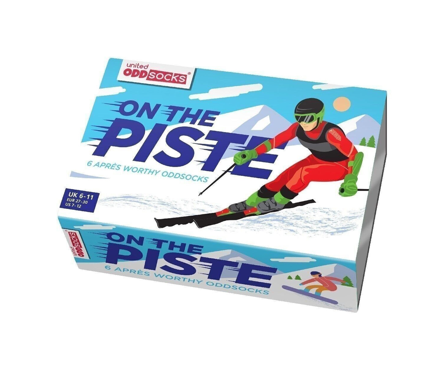 ON THE SLOPES | Adult Gift Set 6 Odd Socks - United Oddsocks EUR 39-46