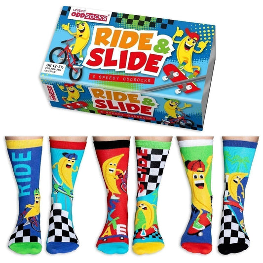 ROLL AND SLIDE | Gift box of 6 odd socks for children EUR: 30½-38½