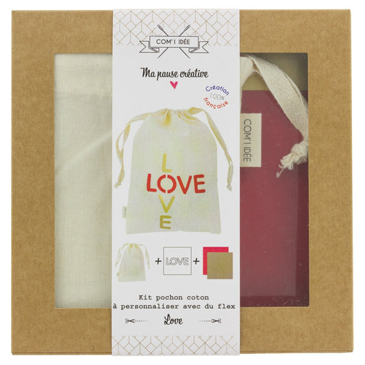 Personalized pouch kit "LOVE" COM'1 IDÉE
