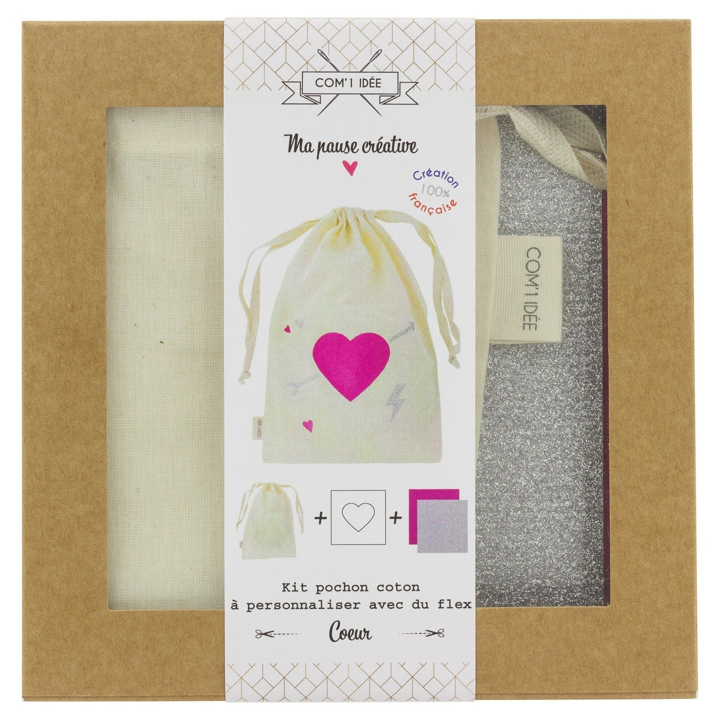 Kit pochon personnalisé "Coeur" COM'1 IDÉE Com'1 Idée