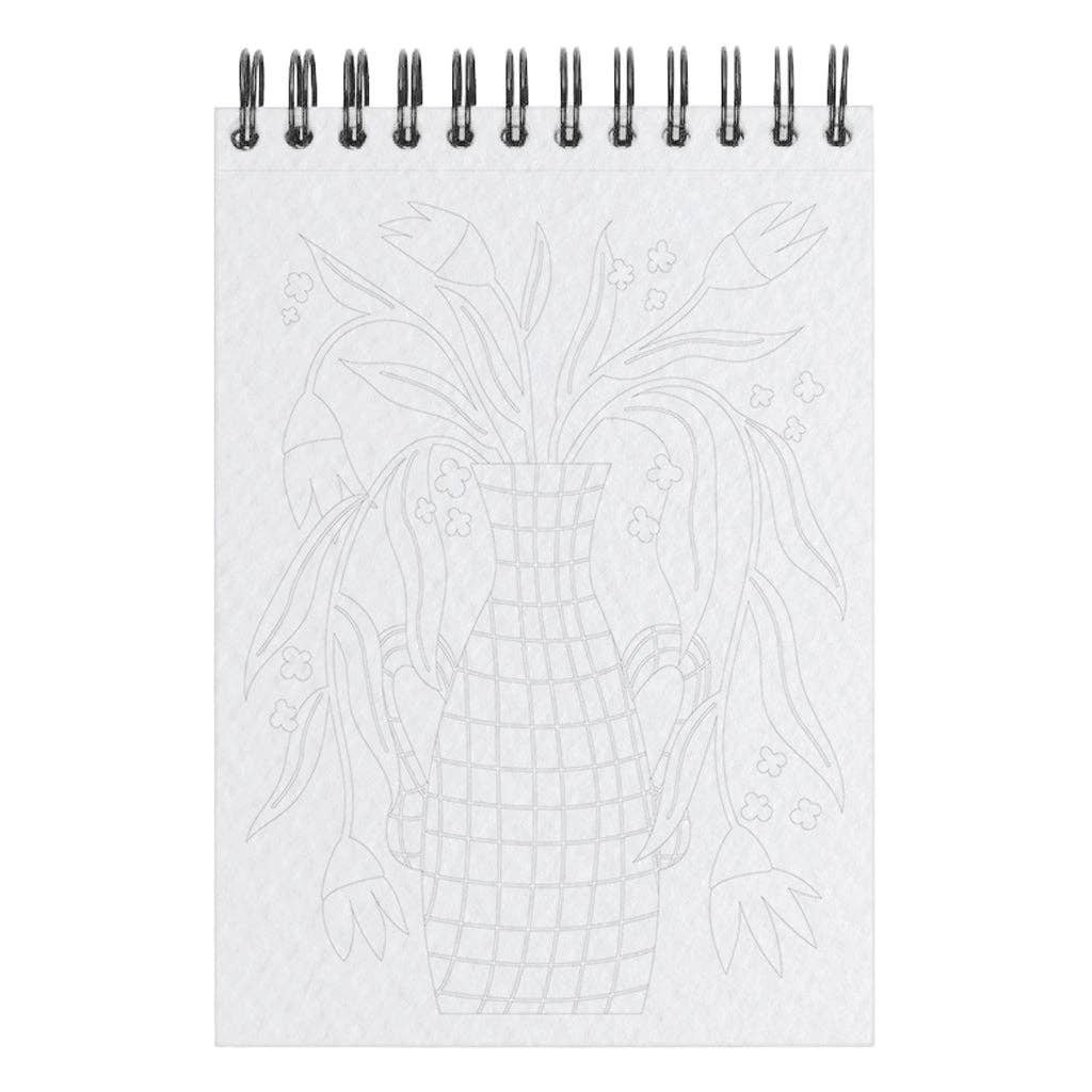 Carnet de coloriage A6 - Floral #2 Maison Joliette