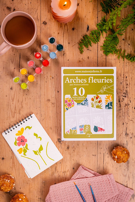 Peinture par numéros – Arches Fleuries | Maison Joliette | Kit créatif écoresponsable Maison Joliette