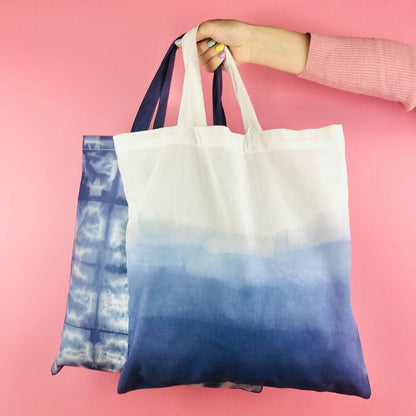 DIY Tote Bag Dye Kit – Batik &amp; Dip Dye Indie Blue