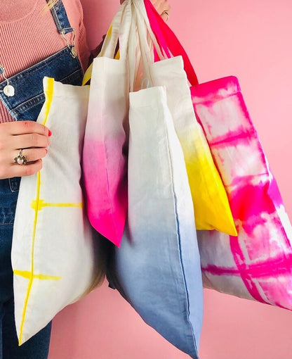 DIY Tote Bag Dye Kit – Batik &amp; Dip Dye Indie Blue