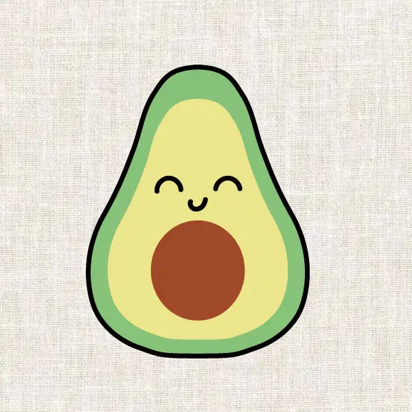 Embroidery Kit - DIY - Kawaii Avocado