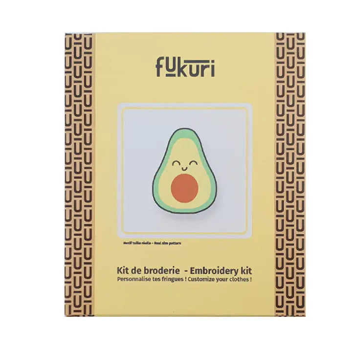 Embroidery Kit - DIY - Kawaii Avocado