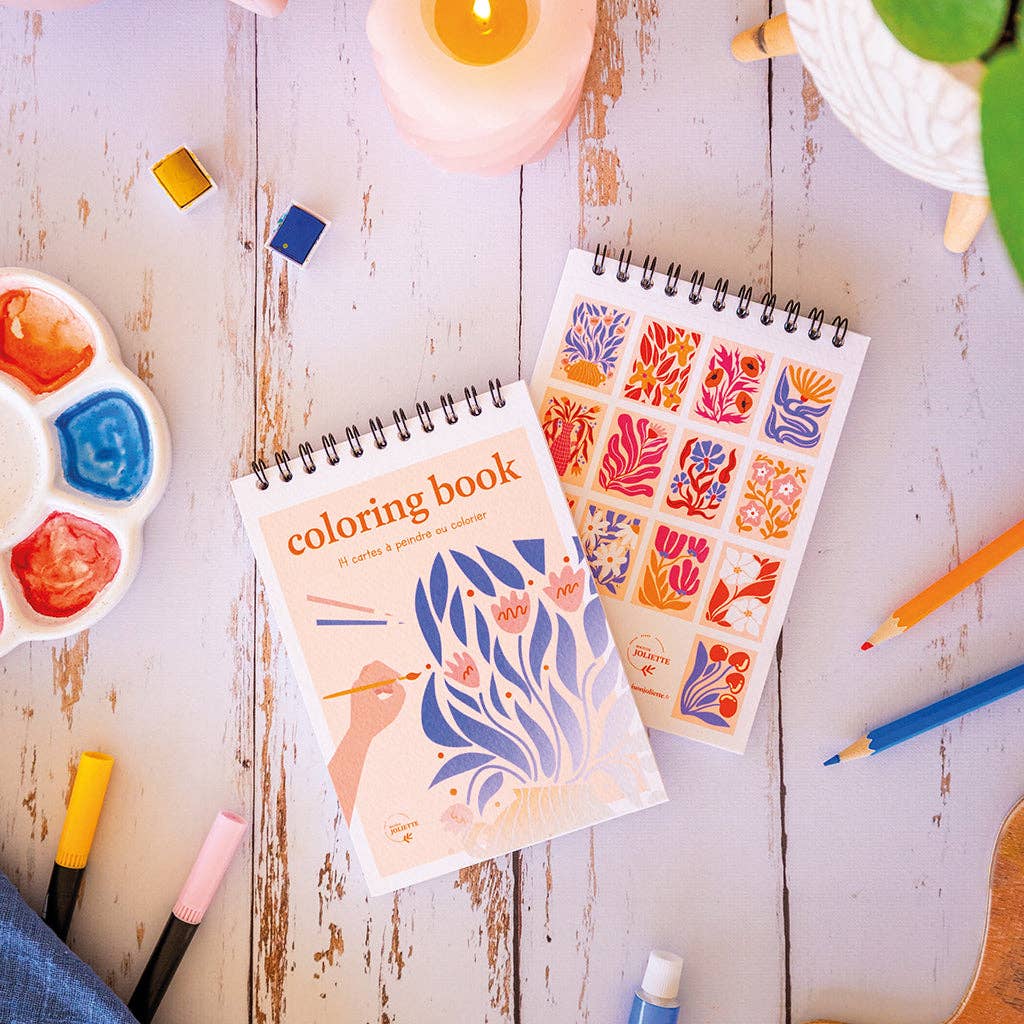Carnet de coloriage A6 - Floral #2 Maison Joliette